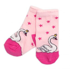 BN Dětské bavlněné ponožky Labuť - růžové