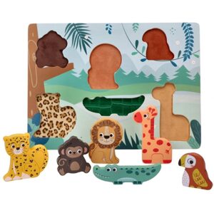 Adam Toys Dřevěné zábavné vkládací puzzle Adam Toys, Safari 3D