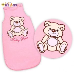 Baby Nellys Spací vak Teddy Bear Baby Nellys - sv. růžový vel. 0+