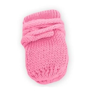 Baby Nellys Kojenecké rukavičky pletené, zimní - růžové/malinové, Baby Nellys