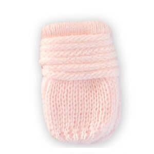 Baby Nellys Kojenecké rukavičky pletené, zimní - sv. růžové, Baby Nellys - 56-68 (0-6 m)