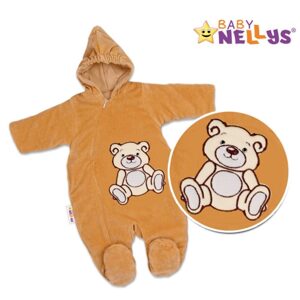 BABY NELLYS Kombinézka/overálek Teddy Bear, velikost: 74 - hnědá