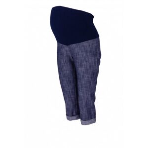 Be MaaMaa Těhotenské 3/4 kalhoty s elastickým pásem - granát/melírované - XXXL (46)
