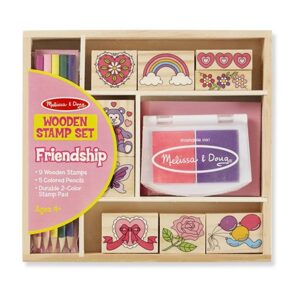 Melissa&Doug Dřevěná razítka v krabici - Přátelství