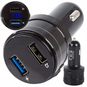 Verk Group FM Transmitter s Bluetooth a Dvěma USB, Černý