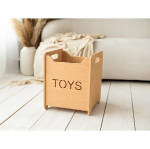 Woodisio Box na hračky TONI - Transparentní matný lak - Mini