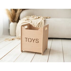 Woodisio Box na hračky TONI - Přirodní dřevo, Veľkosť: S úložným prostorem - 160 x 90