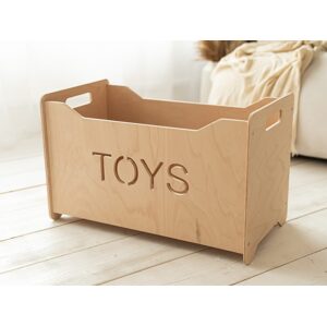 Woodisio Box na hračky TONI - Přirodní dřevo, Veľkosť: S úložným prostorem - 160 x 80