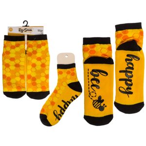 Ponožky, s ABS podrážkou, Bee Happy, univerzální velikost, 60% bavlna, 23% polyamid, 16% polyester, 1% elastan, s hlavičkovou kartou (v polybagu)