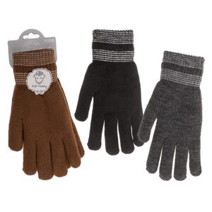 Pánské rukavice, standardní, s vnitřní podšívkou, univerzální velikost, 90g, 50% polyakryl, 50% polyester, s hlavičkovou kartou, 3 barvy v polybale (černá, tmavě šedá, hnědá)
