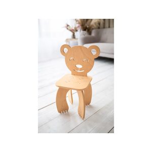 Woodisio Židle ANIMAL - Transparentní matný lak - Medv
