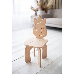 Woodisio Židle ANIMAL - Přírodní dřevo - Jednoro