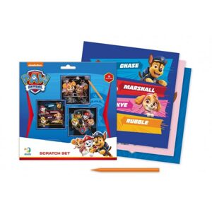 DODO Škrabací obrázek 3ks barevný Tlapková patrola/Paw Patrol 20x20cm na kartě