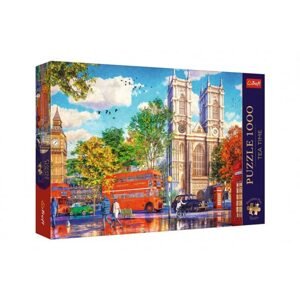 Trefl Puzzle Premium Plus - Čajový čas: Pohled na Londýn 1000 dílků 68,3x48cm v krabici 40x27x6cm