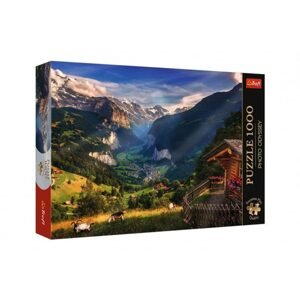 Trefl Puzzle Premium Plus - Photo Odyssey: Údolí Lauterbrunnen 1000 dílků 68,3x48cm v krabici 40x27x6cm