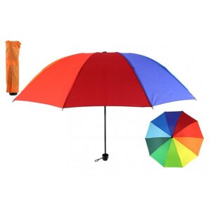 Teddies Deštník skládací barevný 25cm kov/látka v sáčku
