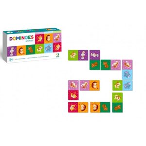 DODO Domino zvířata/zvířátka 28 dílků společenská hra v krabičce 23x12x4cm