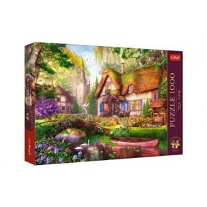 Trefl Puzzle Premium Plus - Čajový čas: Lesní chaloupka 1000 dílků 68,3x48cm v krabici 40x27x6cm