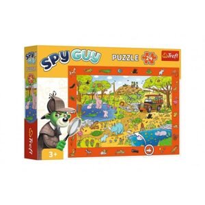 Trefl Puzzle Spy Guy - Safari 18,9x13,4cm 24 dílků v krabici 33x23x6cm