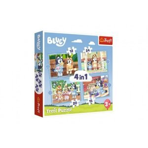 Trefl Puzzle 4v1 Bluey a jeho svět 28,5x20,5cm v krabici 28x28x6cm