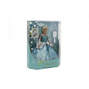 Teddies Panenka zimní princezna plast 28cm v krabici 27x33x8cm