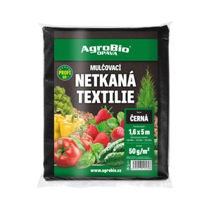 AgroBio Černá mulčovací textilie 50 g/m2 1,6x5 m