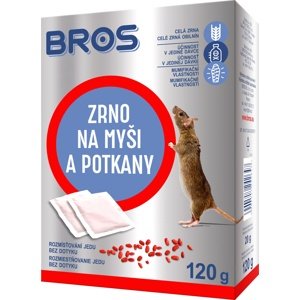 Bros Otrávené zrní na potkany a myši 120g